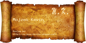 Mojzes Kevin névjegykártya