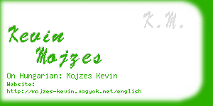 kevin mojzes business card
